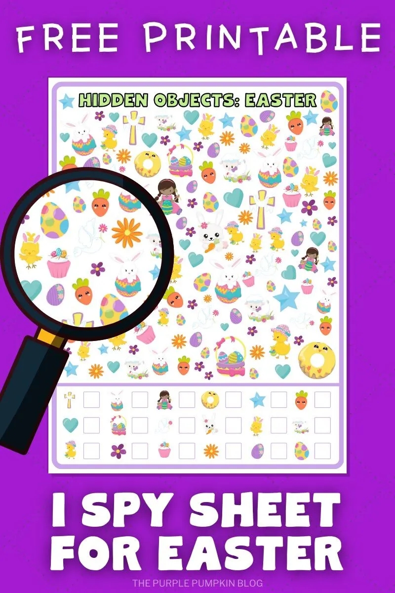Free Printable Hidden Objects Easter Game I Spy Easter 