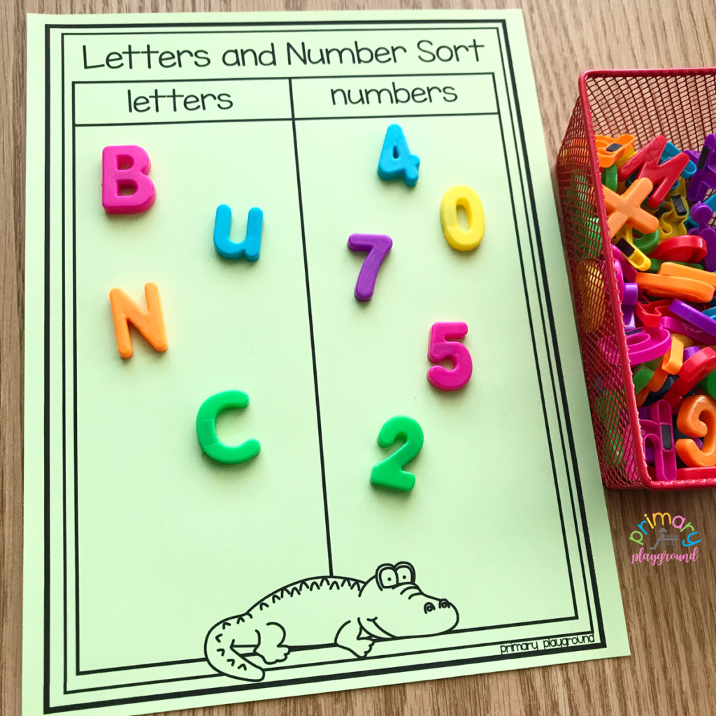 Free Printable Letters And Numbers Sort Primary Playground