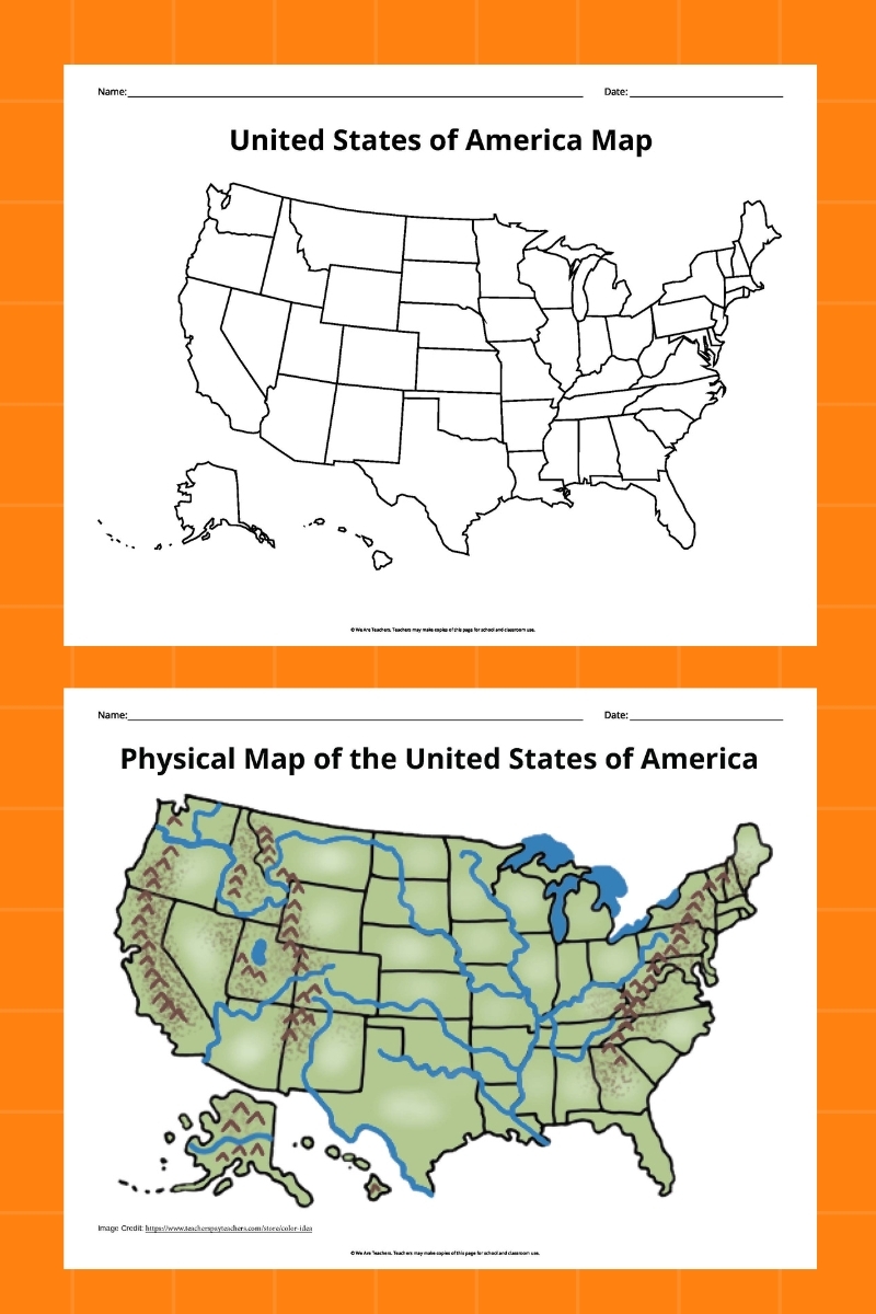 Map Of The United States Printable Free