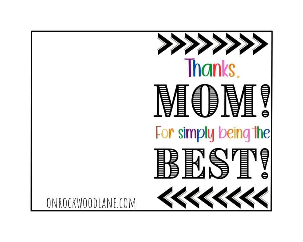 Free Printable Mother s Day Thank You Card
