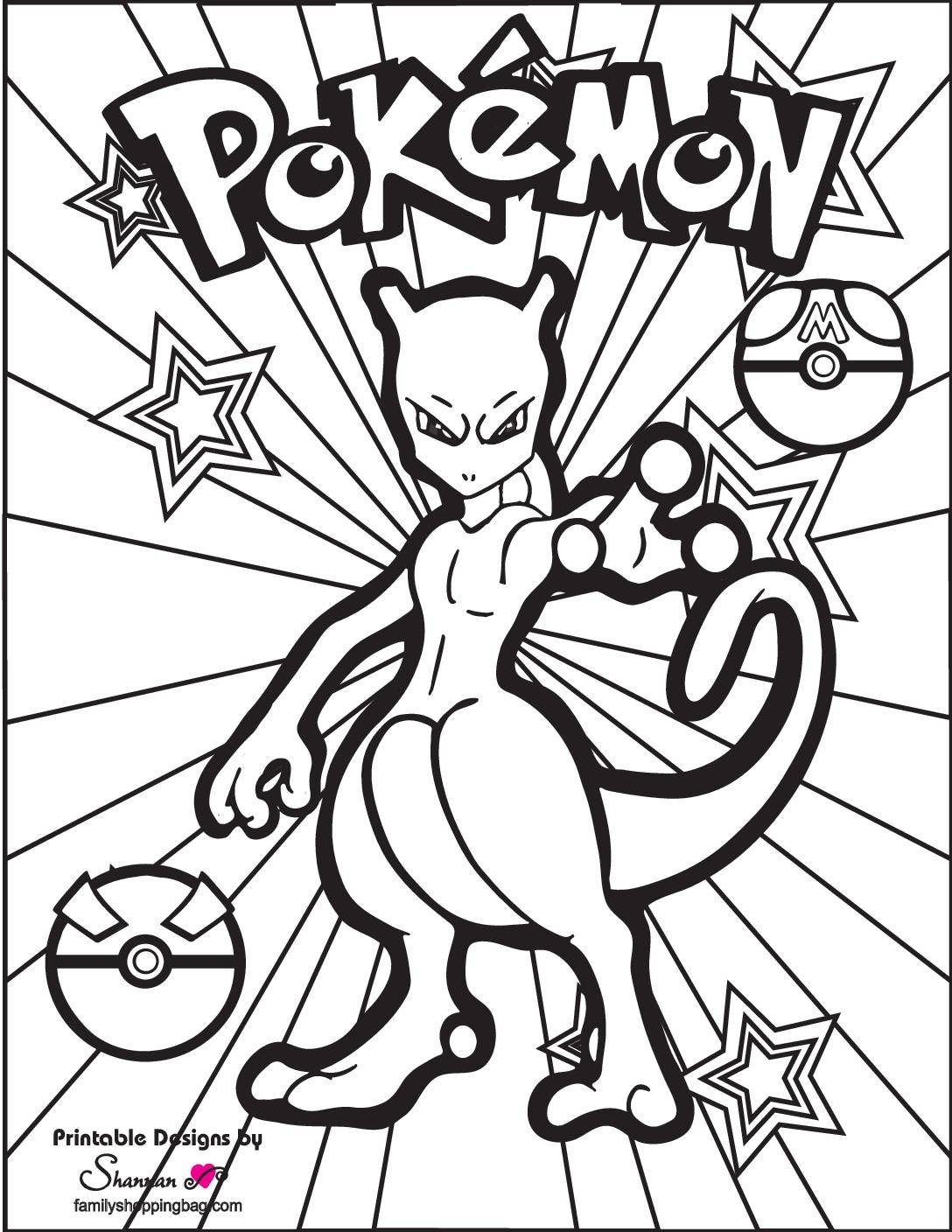 Free Printable Coloring Pages Pokemon
