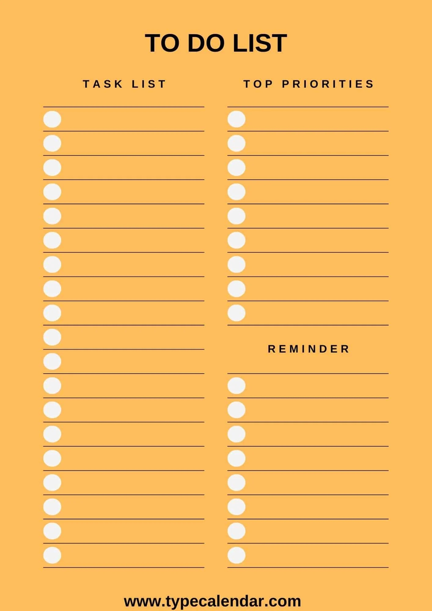 Free Printable To Do List Checklist Templates Word PDF Excel 