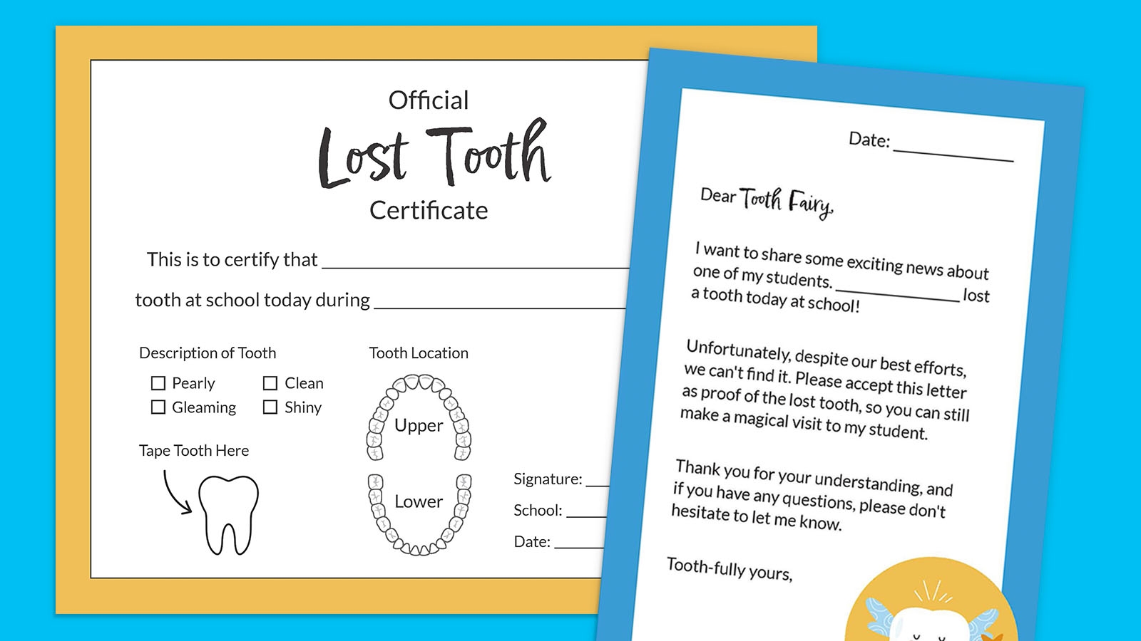Free Printable Tooth Fairy Letter