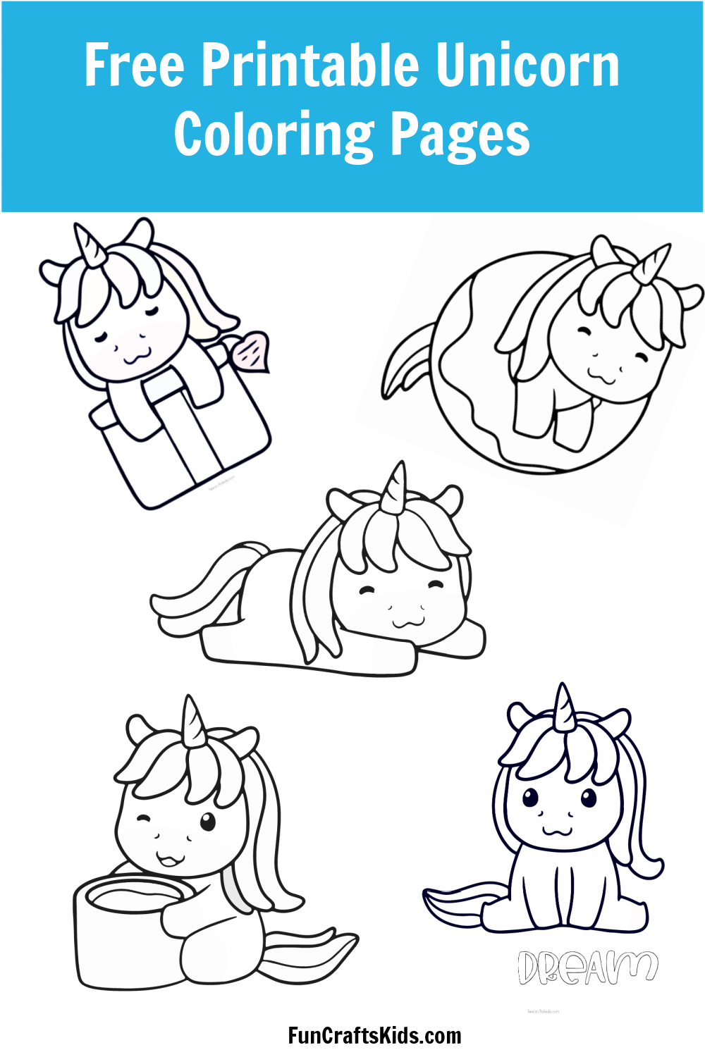 Free Printable Unicorn Coloring Pages Fun Crafts Kids