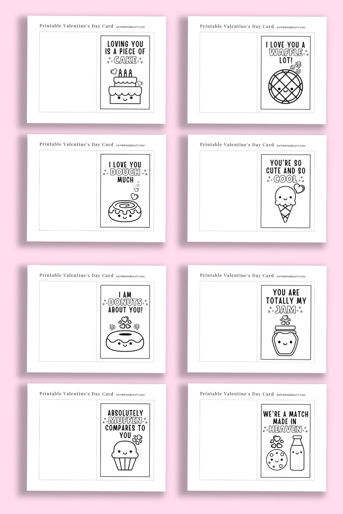 Free Printable Valentine s Cards To Colour Gathering Beauty