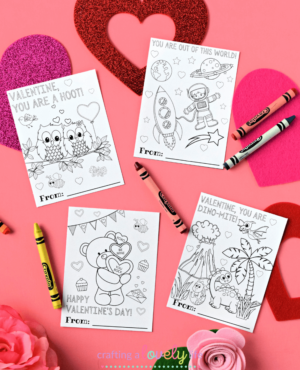 Free Printable Valentine s Day Cards To Color