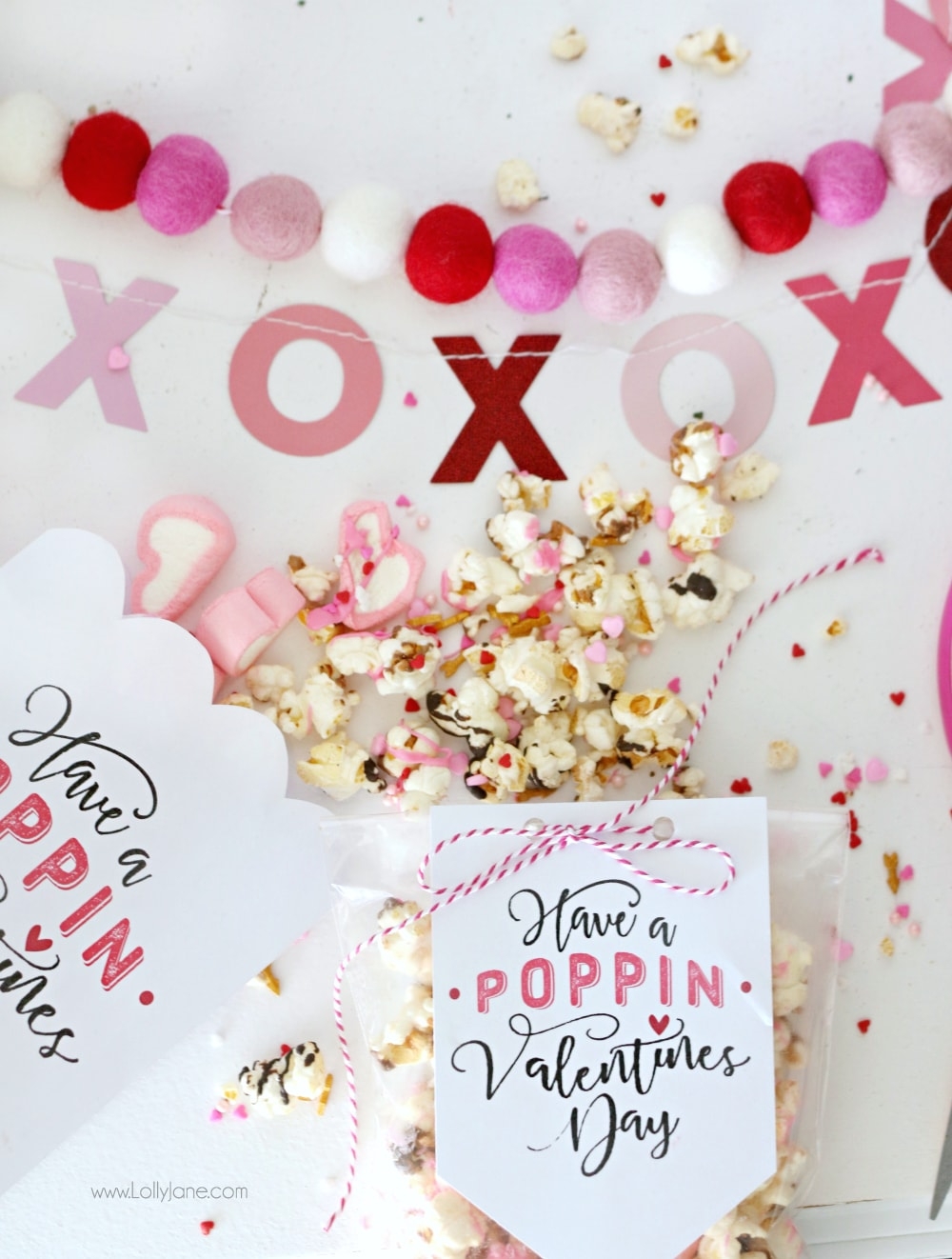 Free Printable Valentines Popcorn Tag