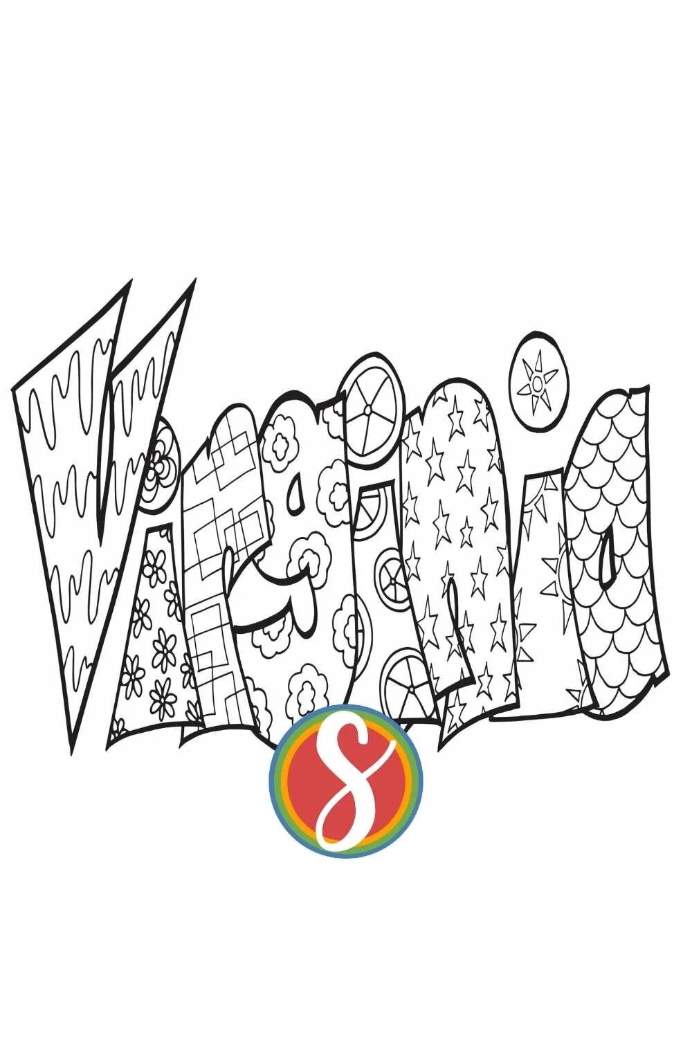 Free Virginia Coloring Pages Stevie Doodles