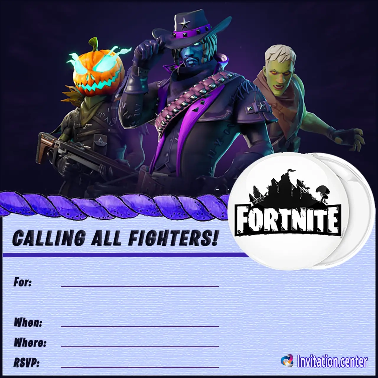 Grab Your FREE Fortnite Invitation Templates Invitation Center