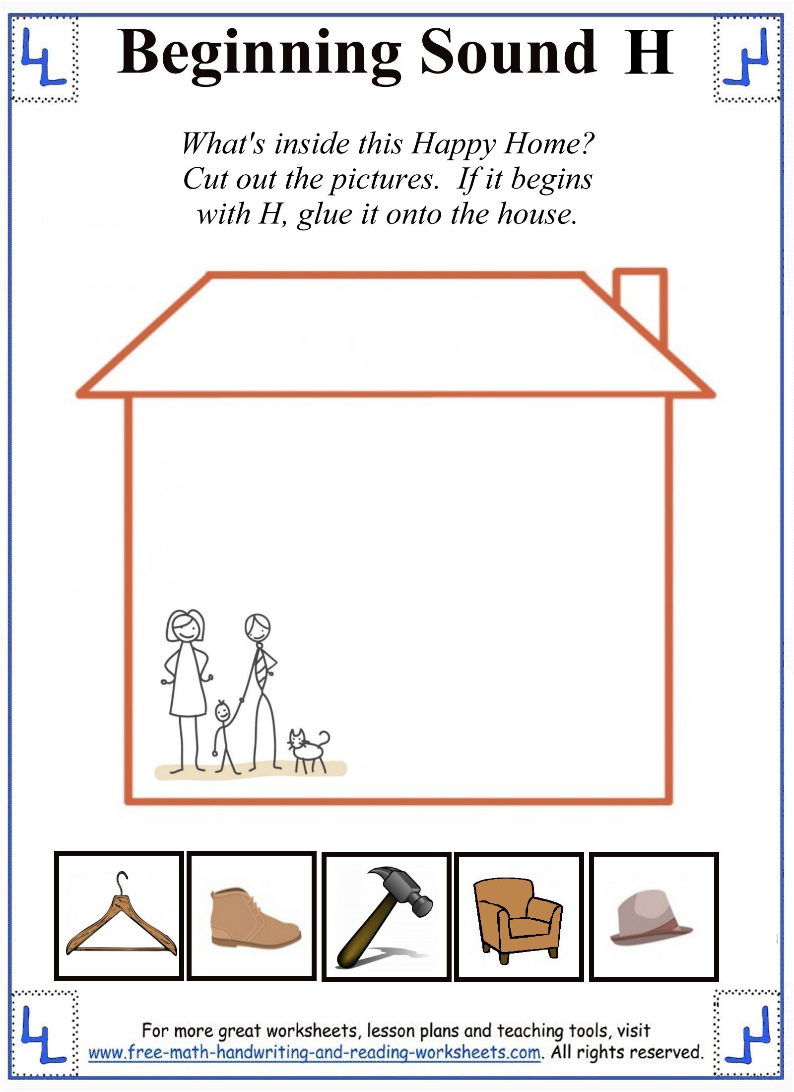 Free Printable Letter H Worksheets For Kindergarten
