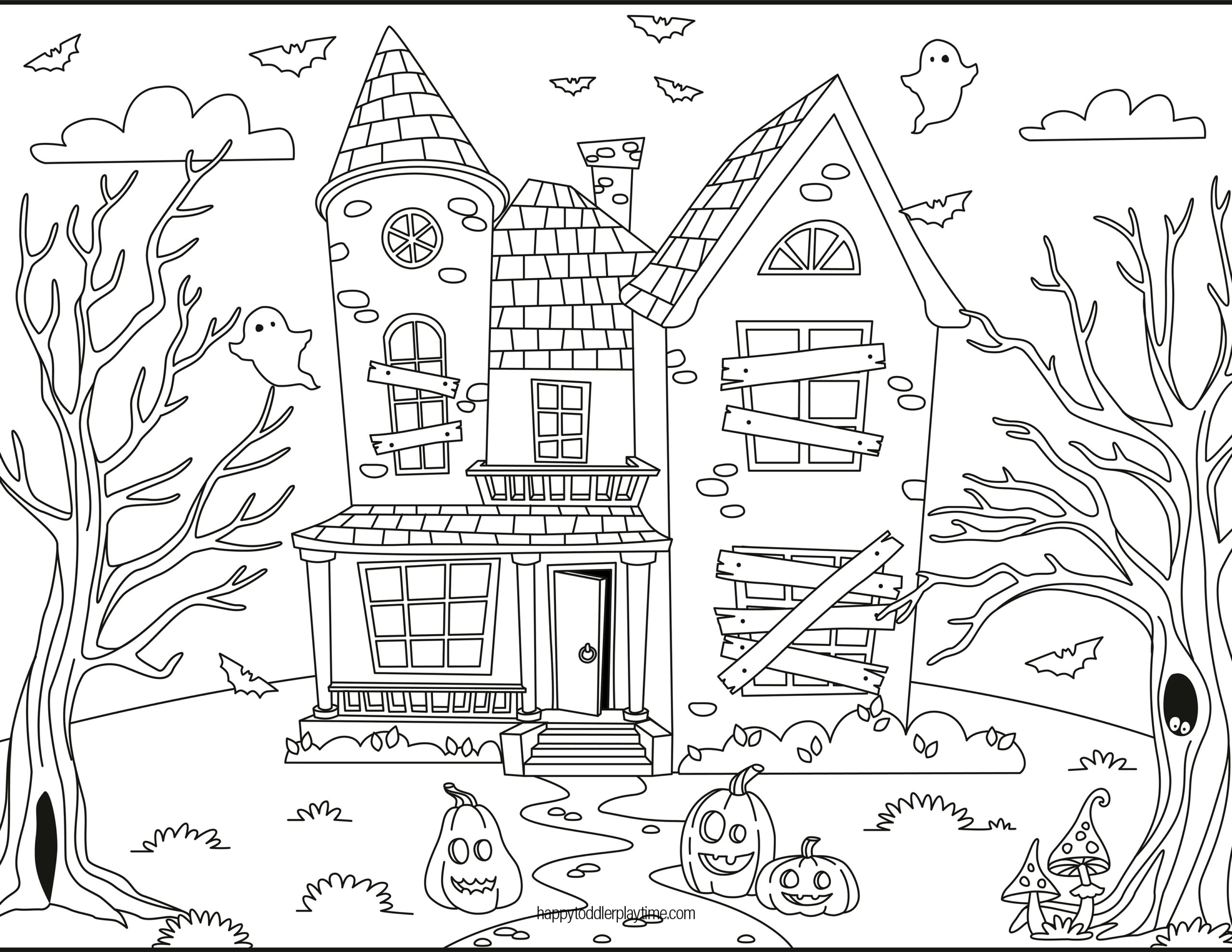 Halloween Coloring Pages For Kids Happy Toddler Playtime