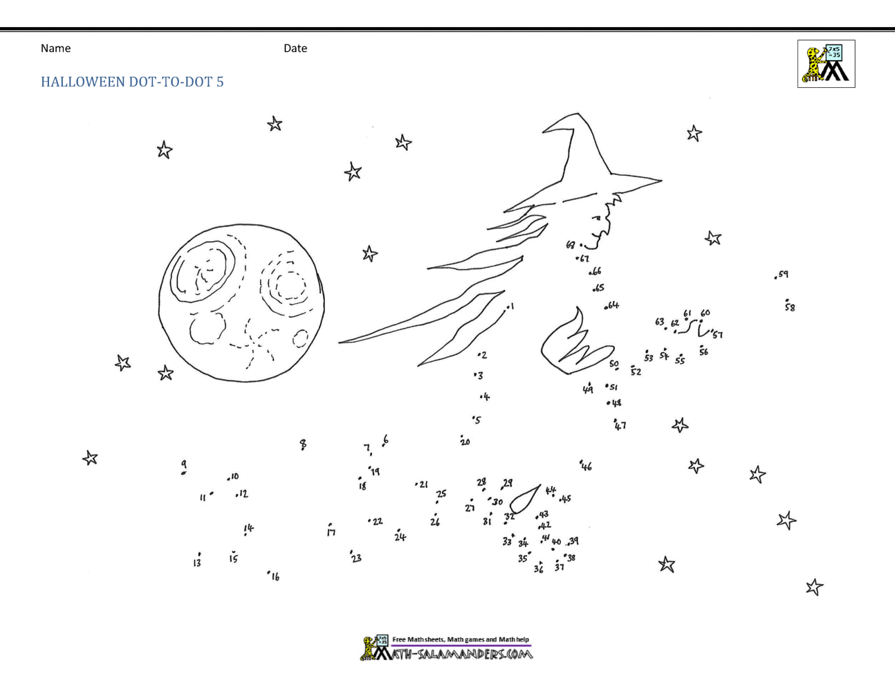 Dot To Dot Free Printables For Kids
