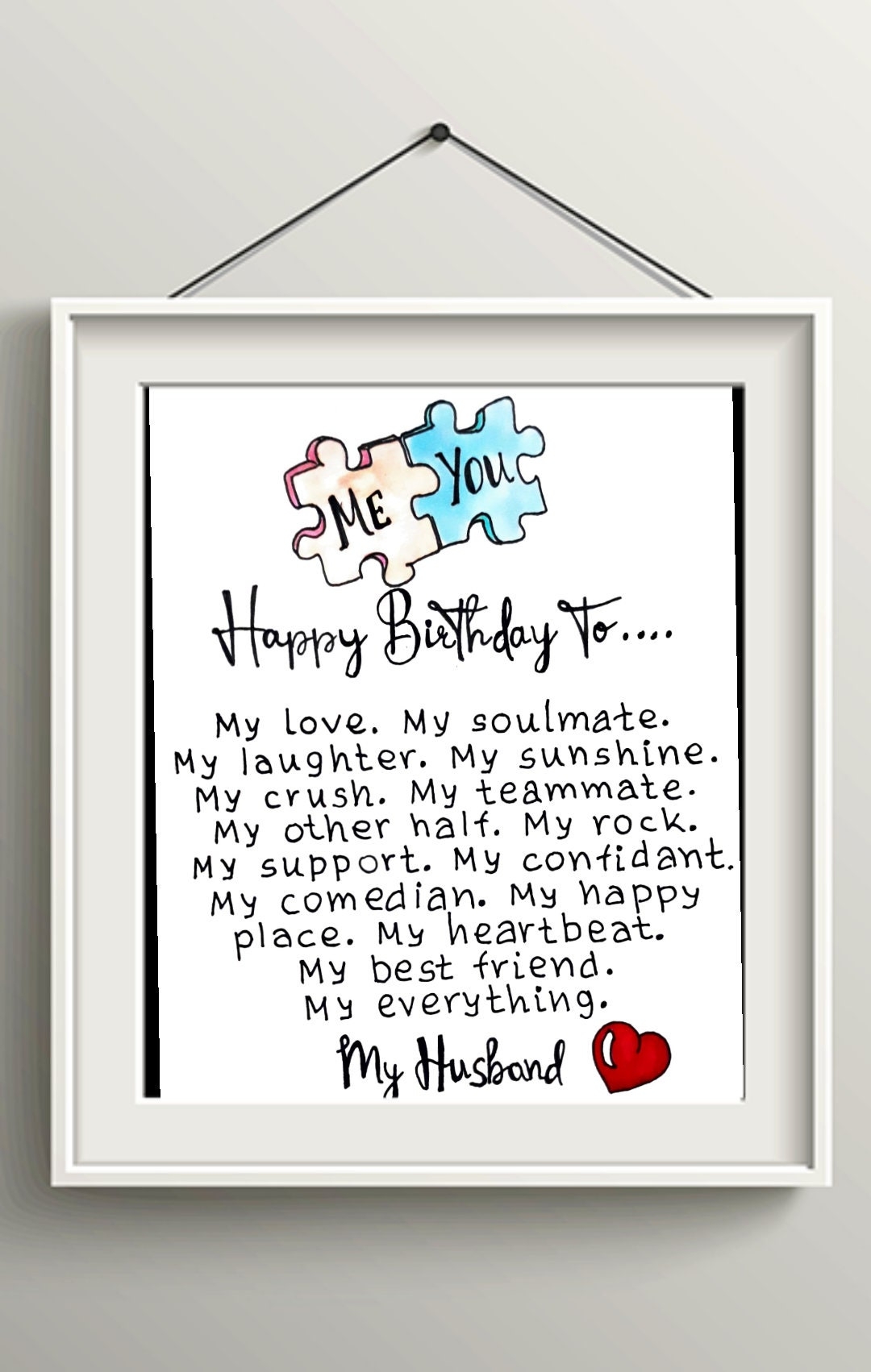 Happy Birthday Husband Card Print Husband Birthday Card Printable Greeting Card For My Husband Happy Birthday To My Husband Card Etsy Worksheets Library