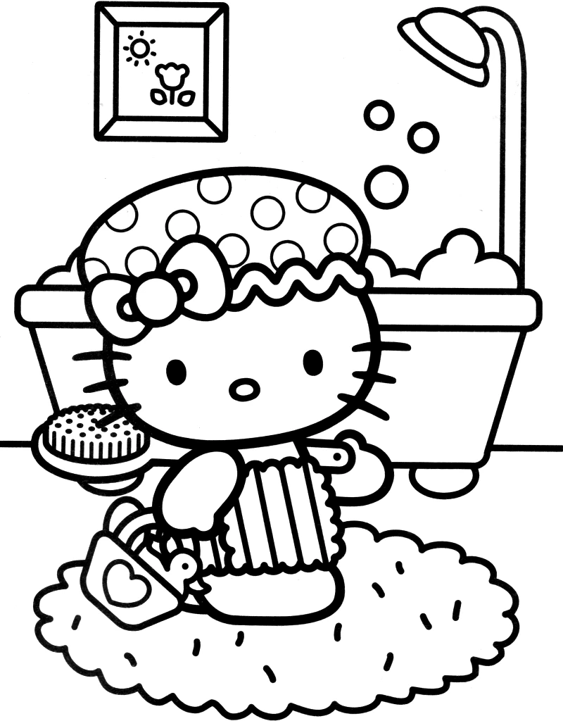 Hello Kitty 36742 Cartoons Free Printable Coloring Pages