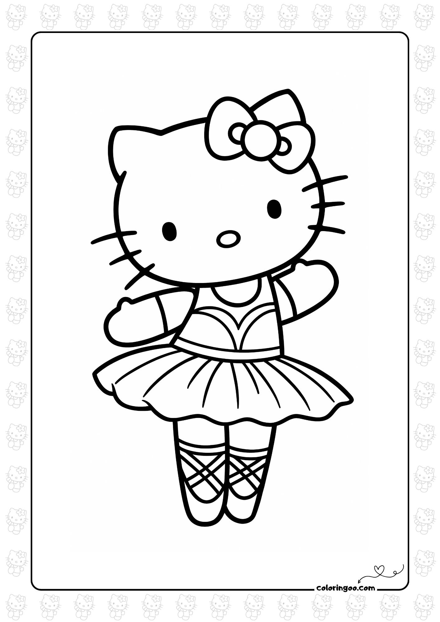 Hello Kitty Dancing In A Ballerina Dress