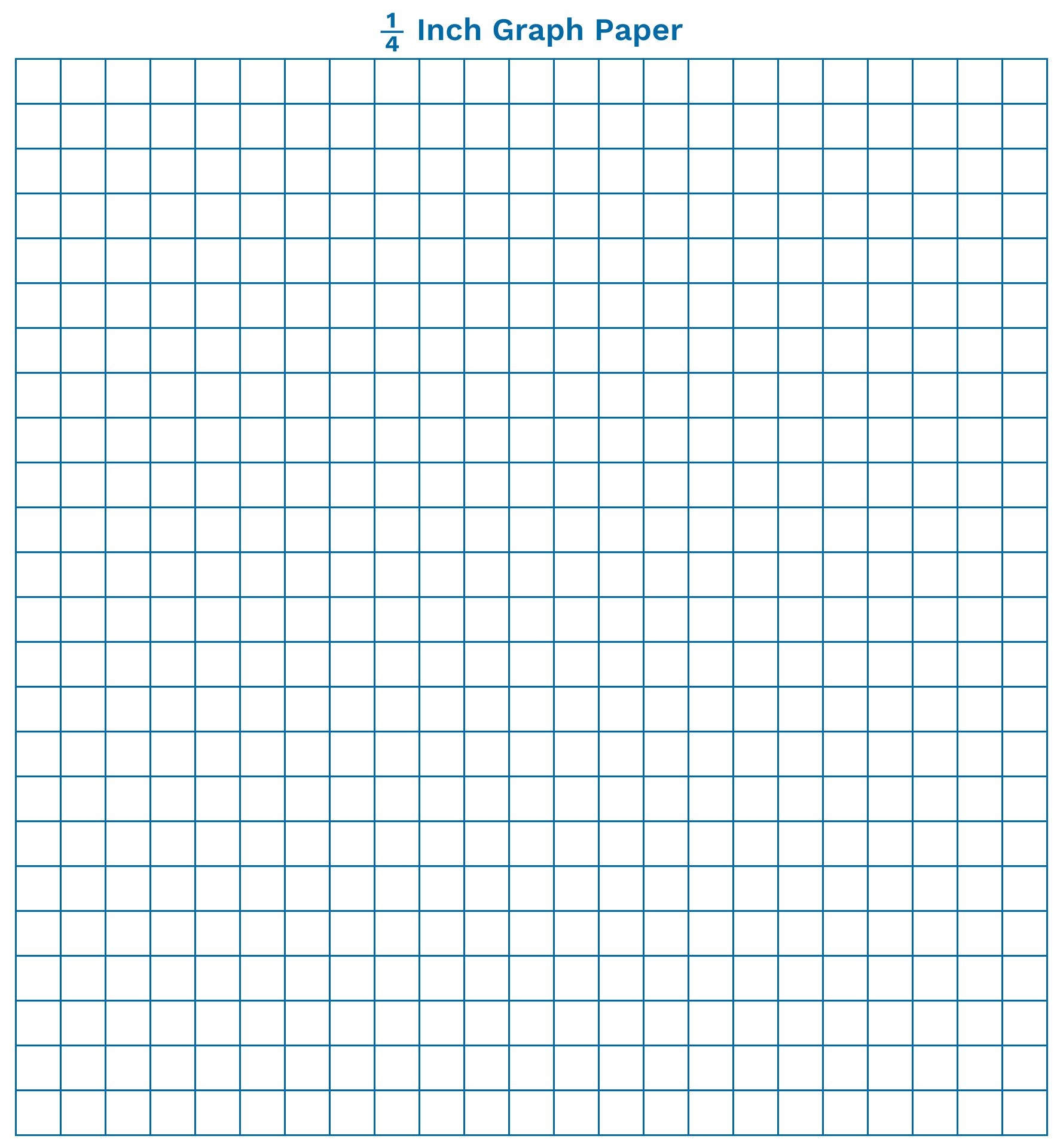 Free Printable Graph Paper 1/4 Inch
