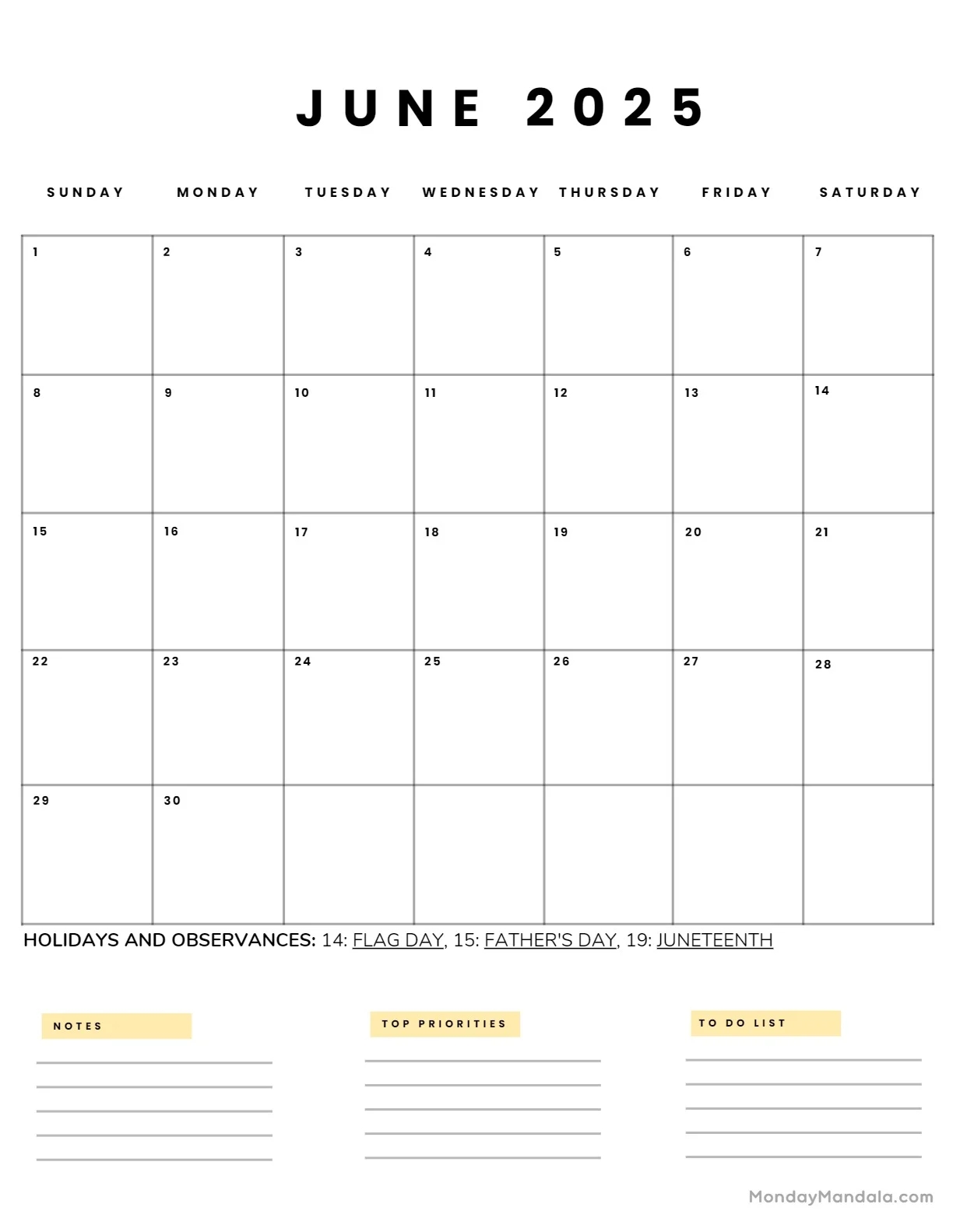 June 2025 Calendar 52 Free PDF Printables 