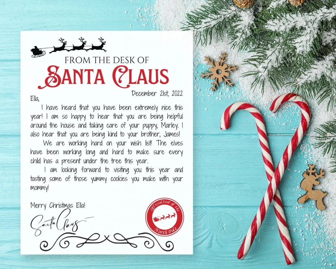 Free Printable Letters From Santa To Children