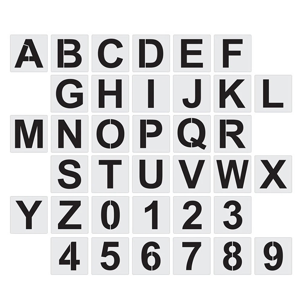 Letter Stencils Numbers Craft Stencils Reusable Alphabet Templates 4 Inch Letter Templates For Chalkboard Wall Sign DIY Craft Stencils 36Pcs Walmart