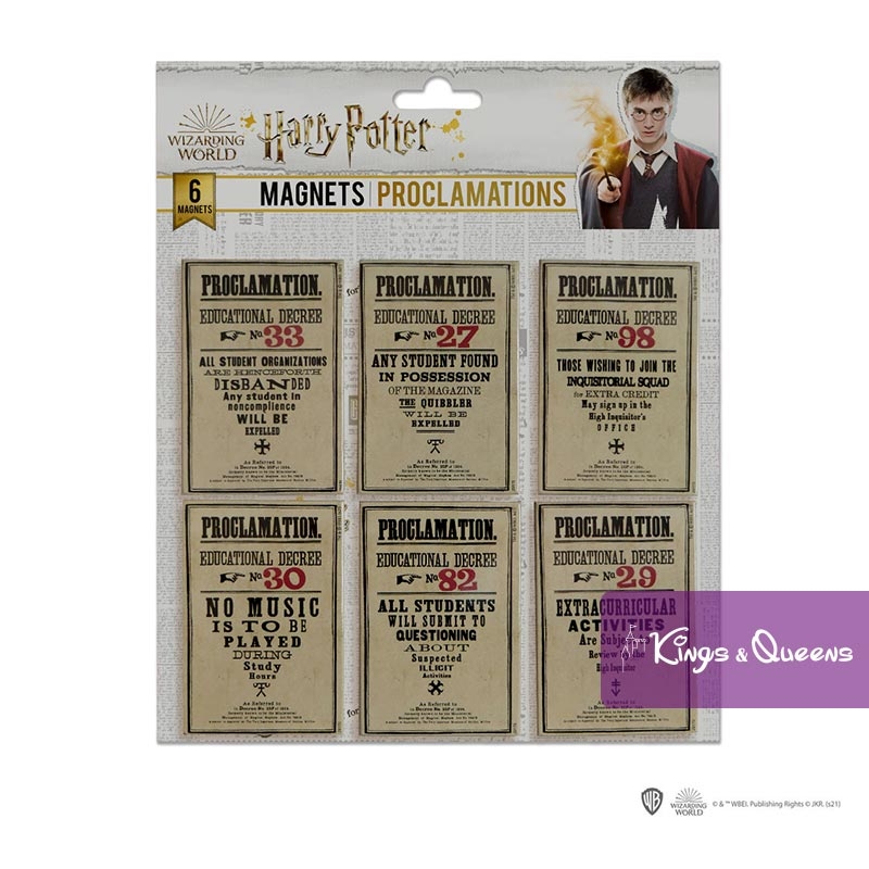Magnet Set Harry Potter Proclamations Set Of 6 