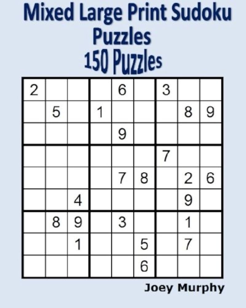 Mixed Large Print Sudoku Puzzles 150 Puzzles Murphy Joey Amazon de Books