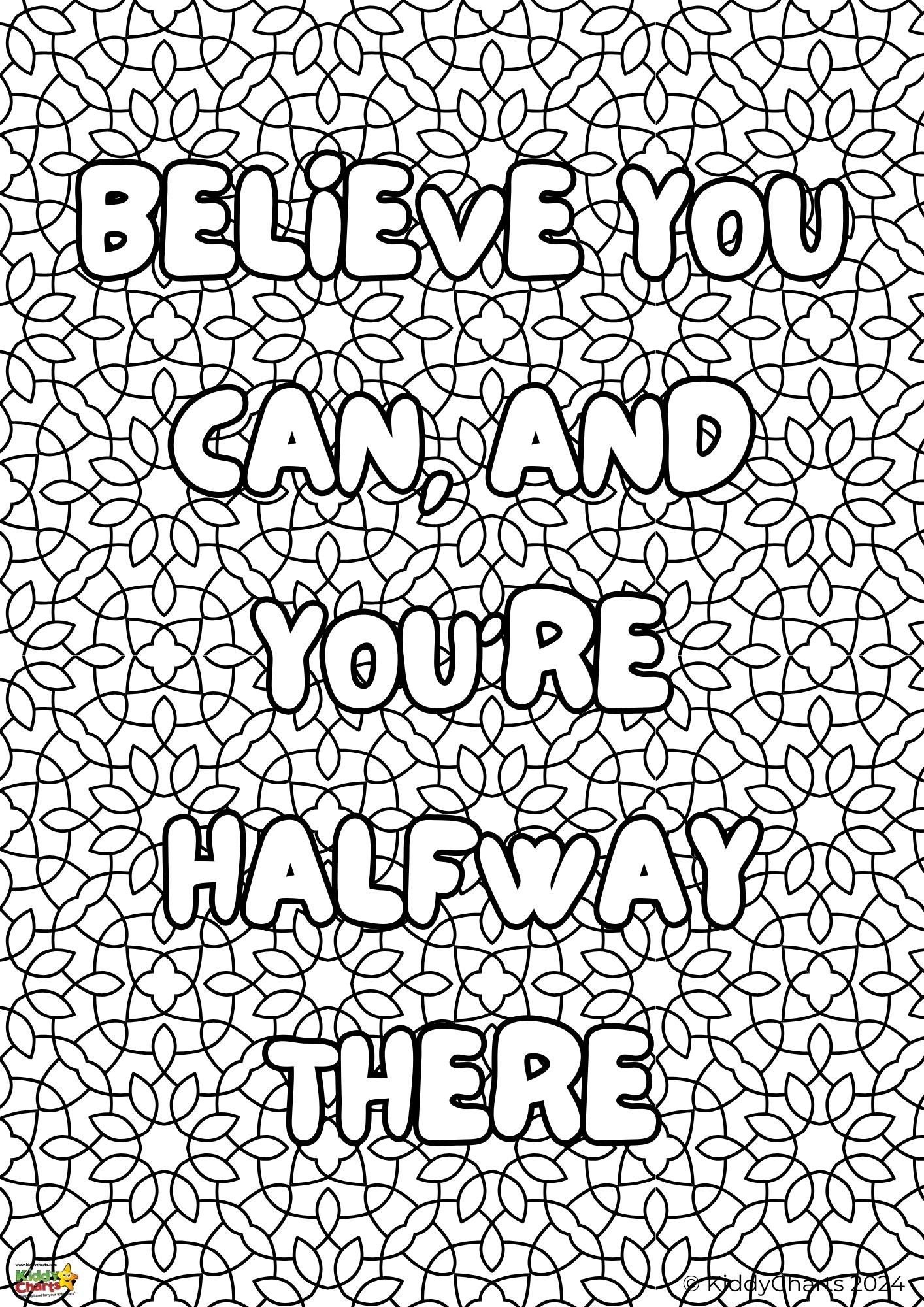 Motivational Coloring Pages Our Free EBook For Adults And Kids KiddyCharts Shop