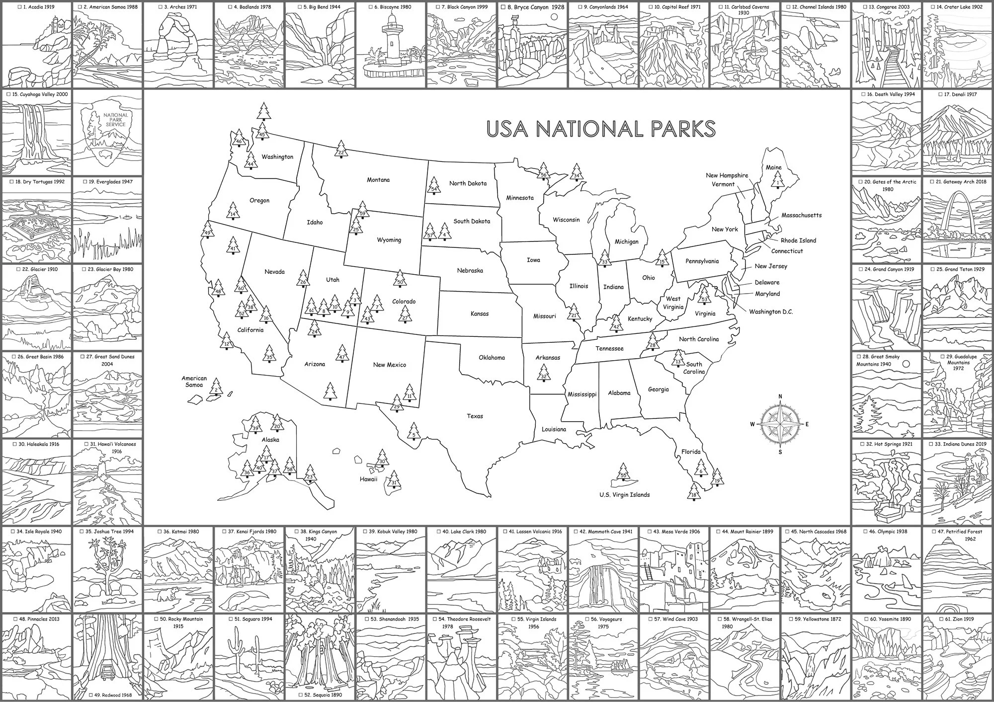 Free Printable United States Map
