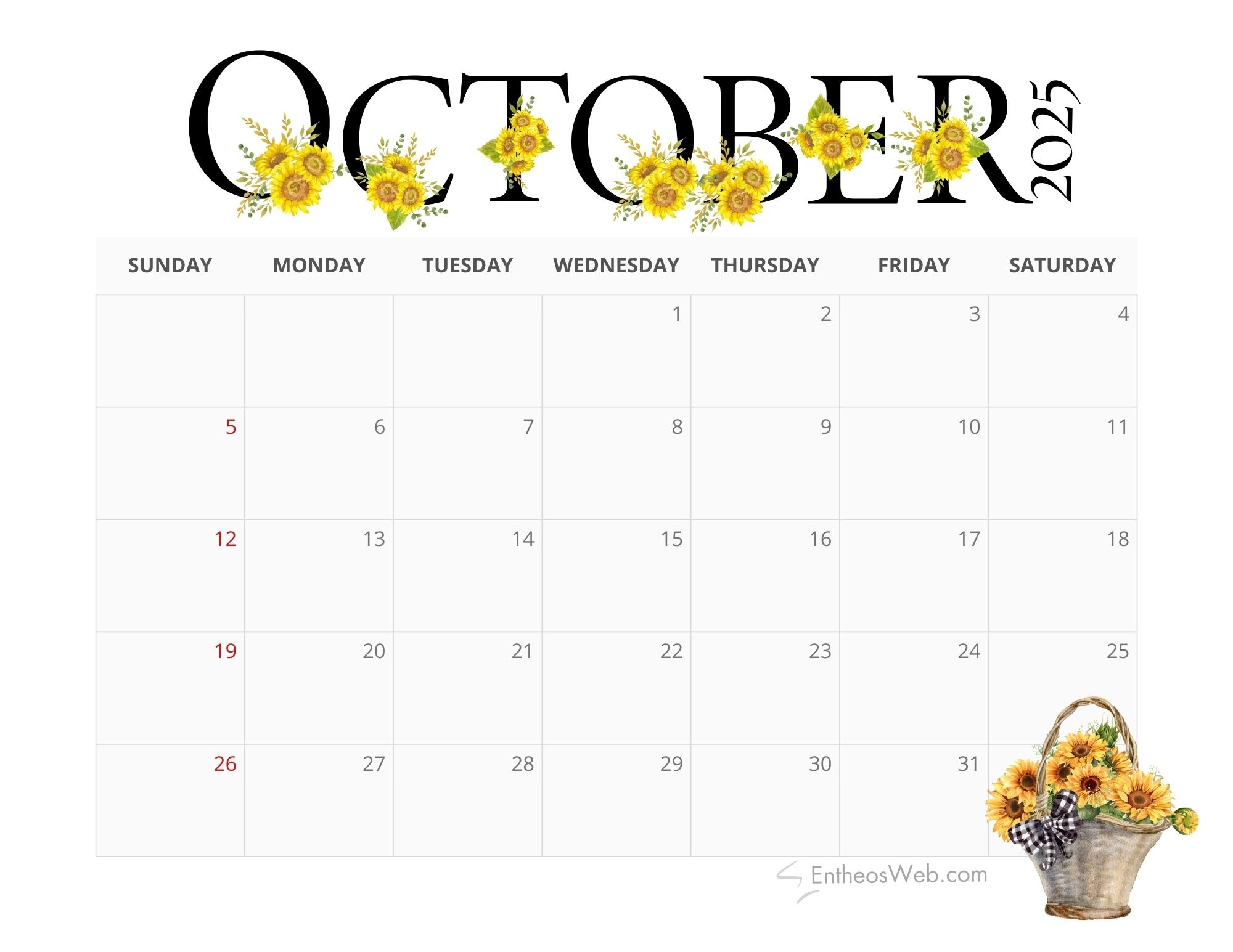 October 2025 Calendar Printables EntheosWeb October 2025 Calendar Printables EntheosWeb