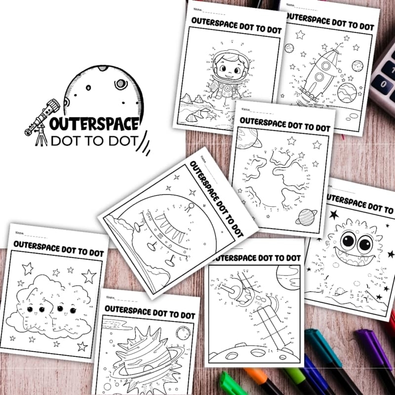 Outer Space Dot To Dot Worksheets 8 Free PDFs
