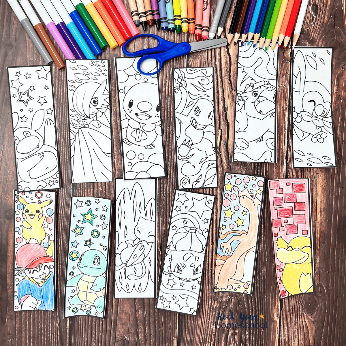 Pokemon Bookmarks To Color For Easy Fun With Kids Free Rock 