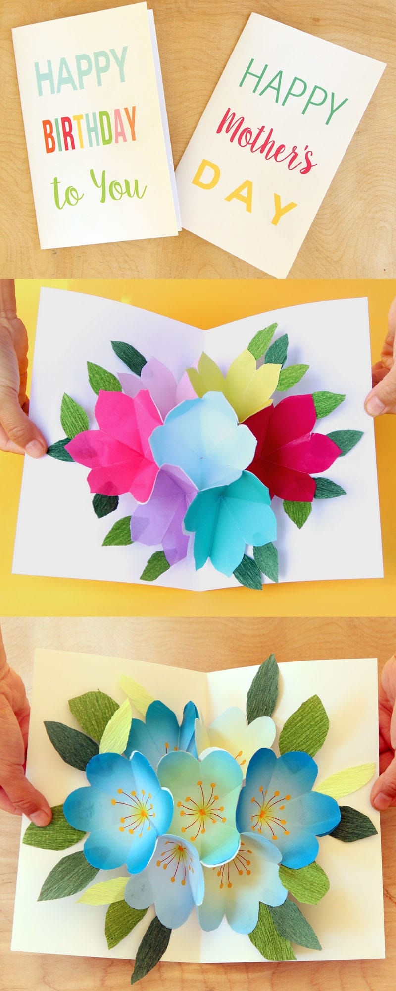 Pop Up Flowers DIY Printable Mother s Day Card A Piece Of Rainbow