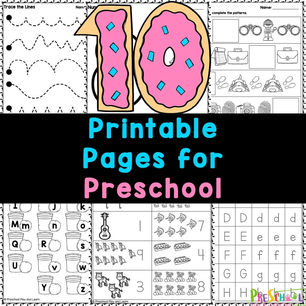 Preschool Play And Learn FREE Worksheets Crafts U0026 Activities