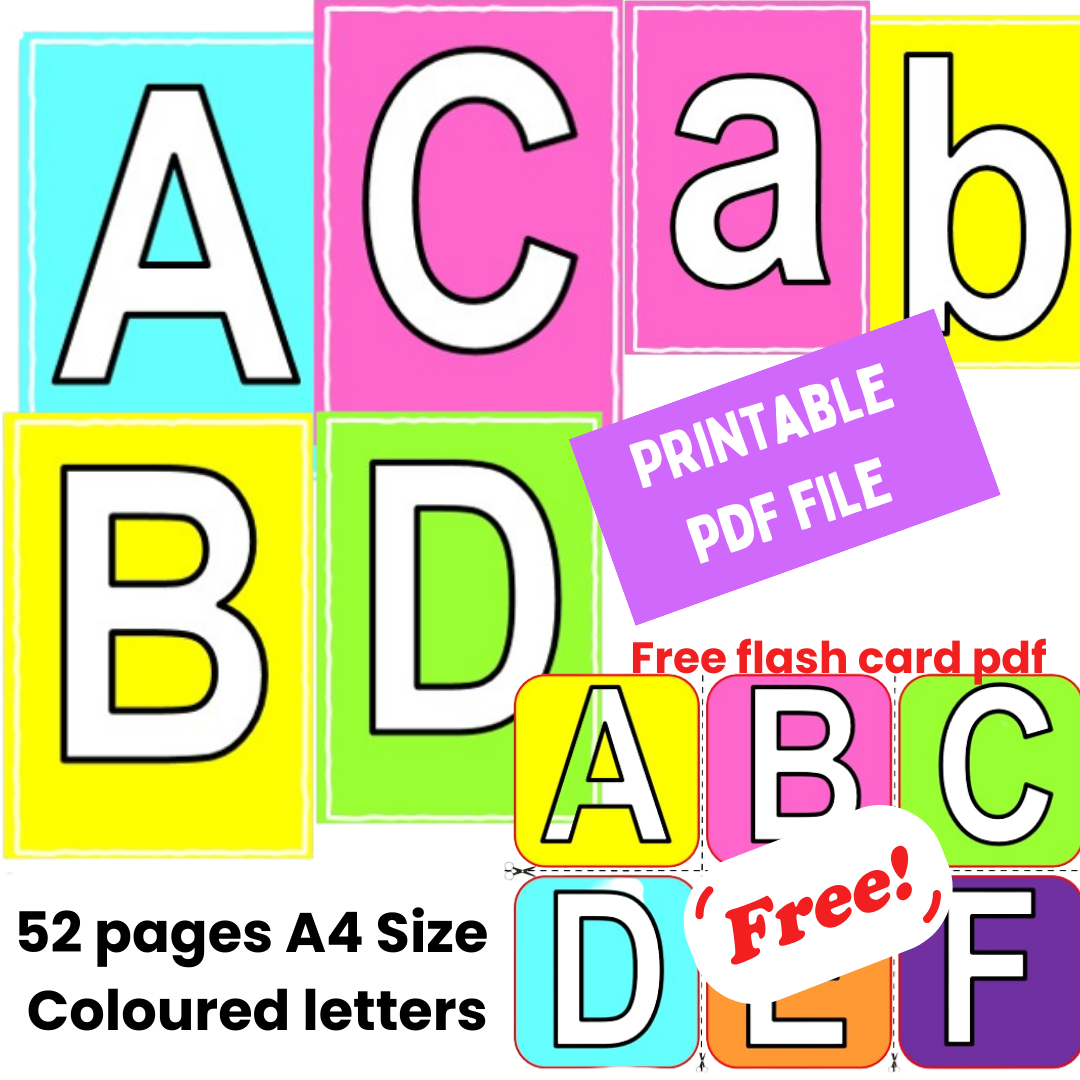 Printable Alphabet A Z Large Letters 52 Set For Preschool Learning 