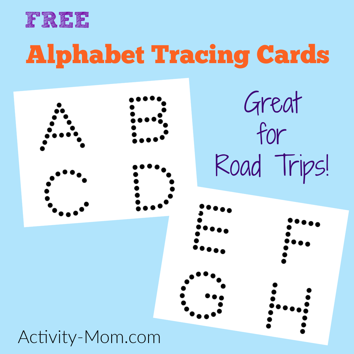 Printable Alphabet Tracing Cards free The Activity Mom