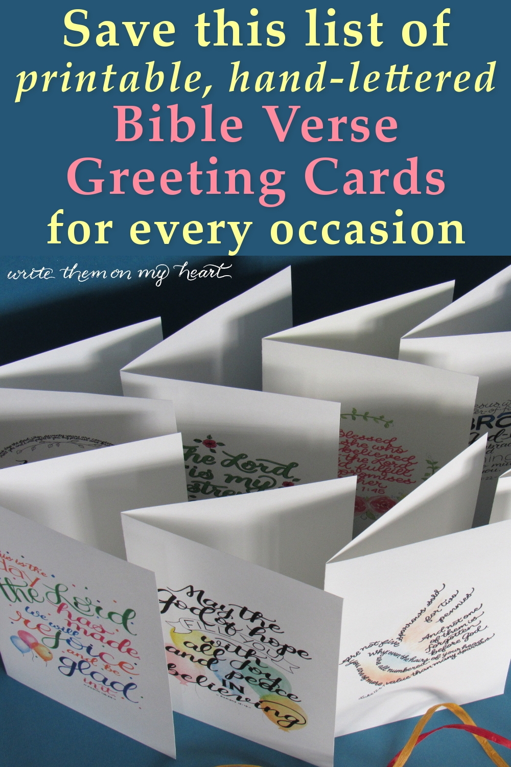 Printable Bible Verse Greeting Cards Write Them On My Heart