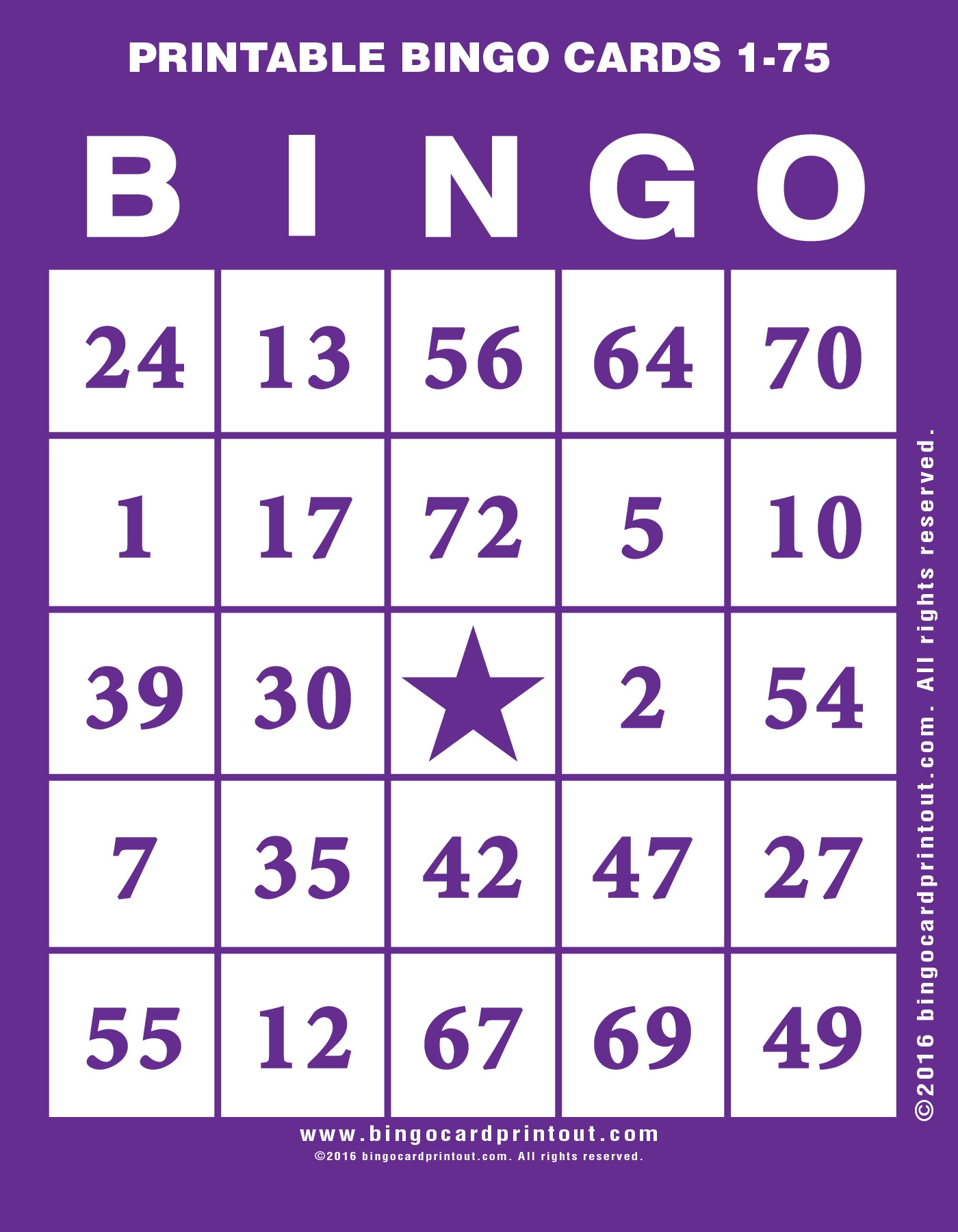 Printable Bingo Cards 1 75 BingoCardPrintout