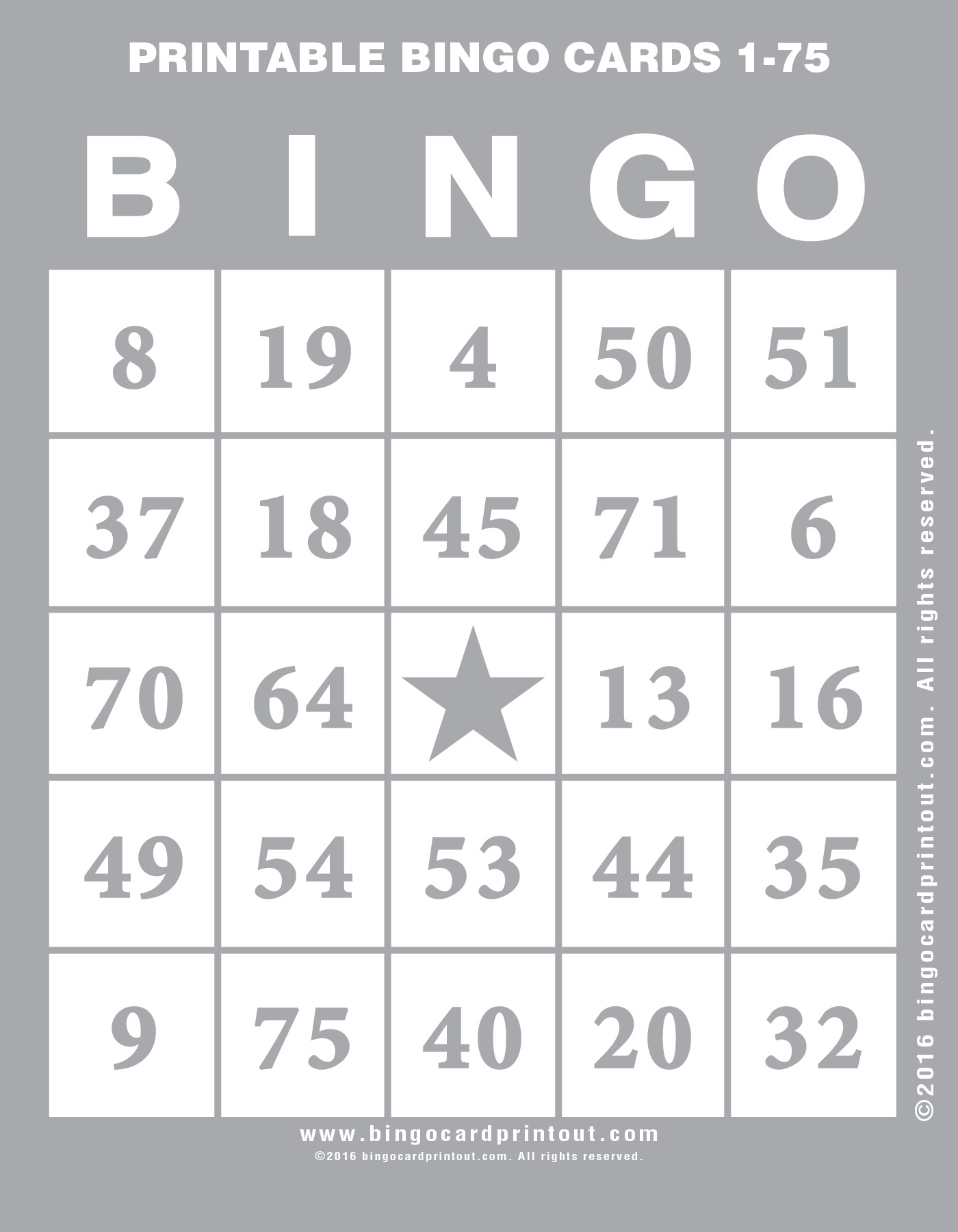 Printable Bingo Cards 1 75 BingoCardPrintout