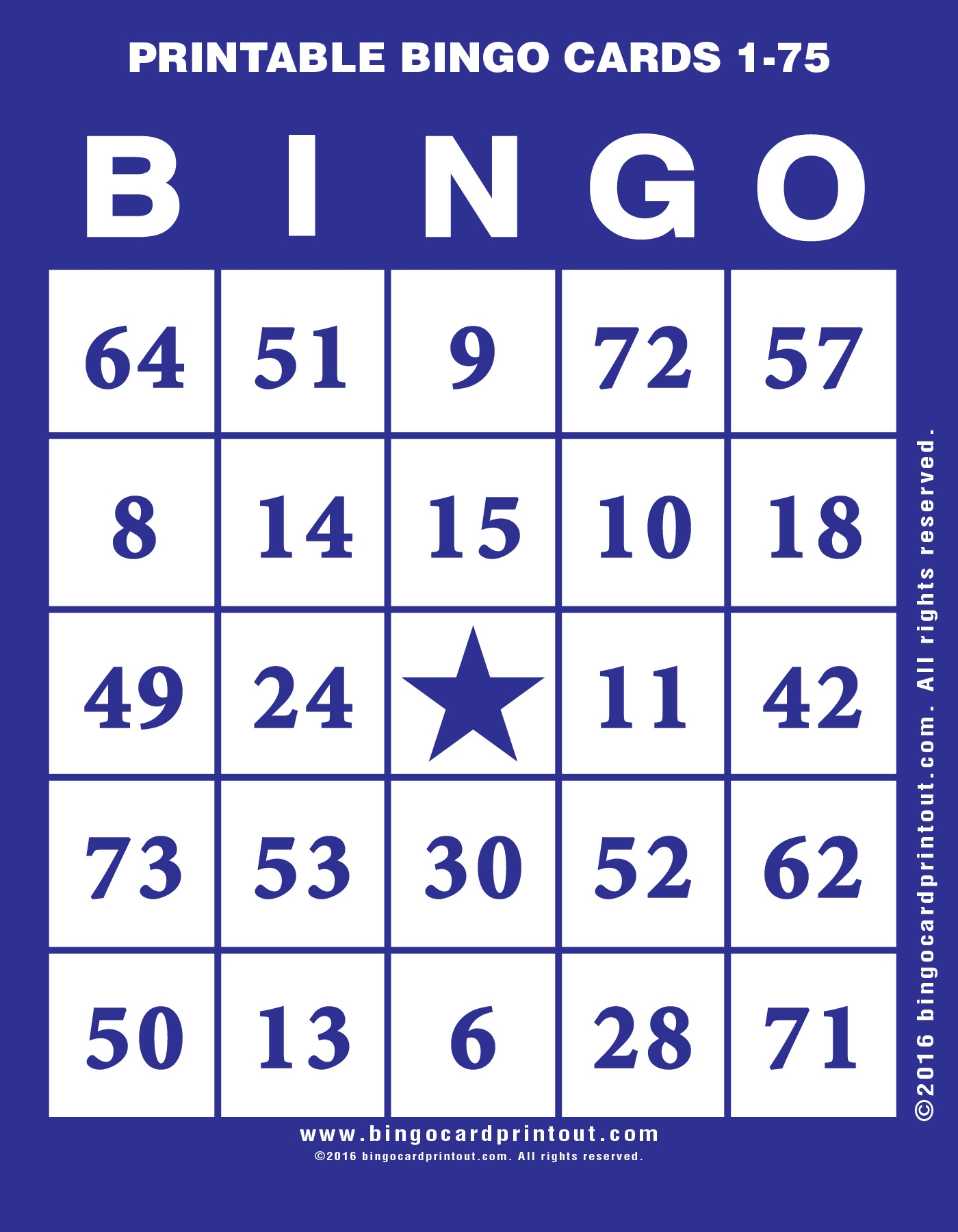 Printable Bingo Cards 1 75 BingoCardPrintout