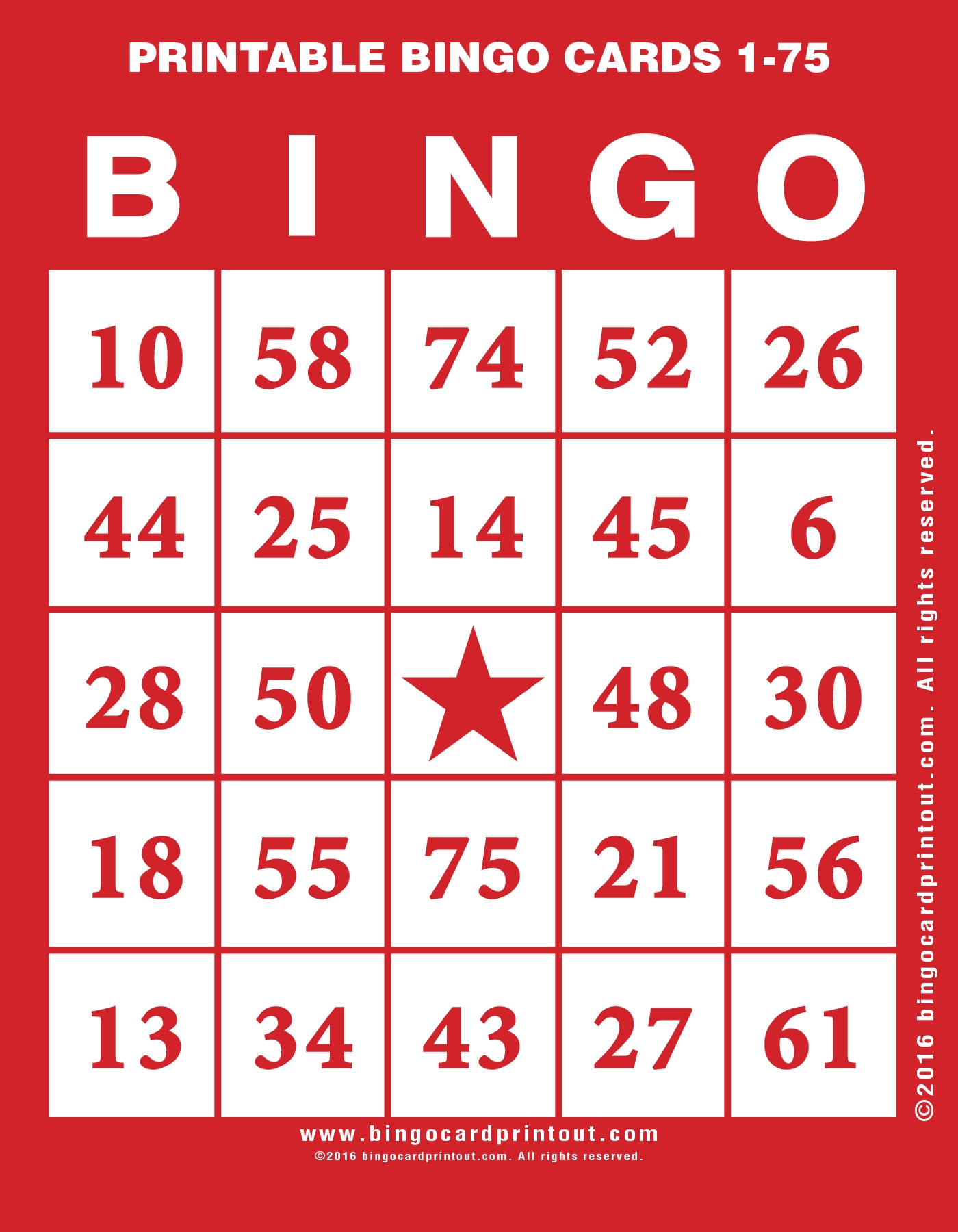 Printable Bingo Cards 1 75 BingoCardPrintout