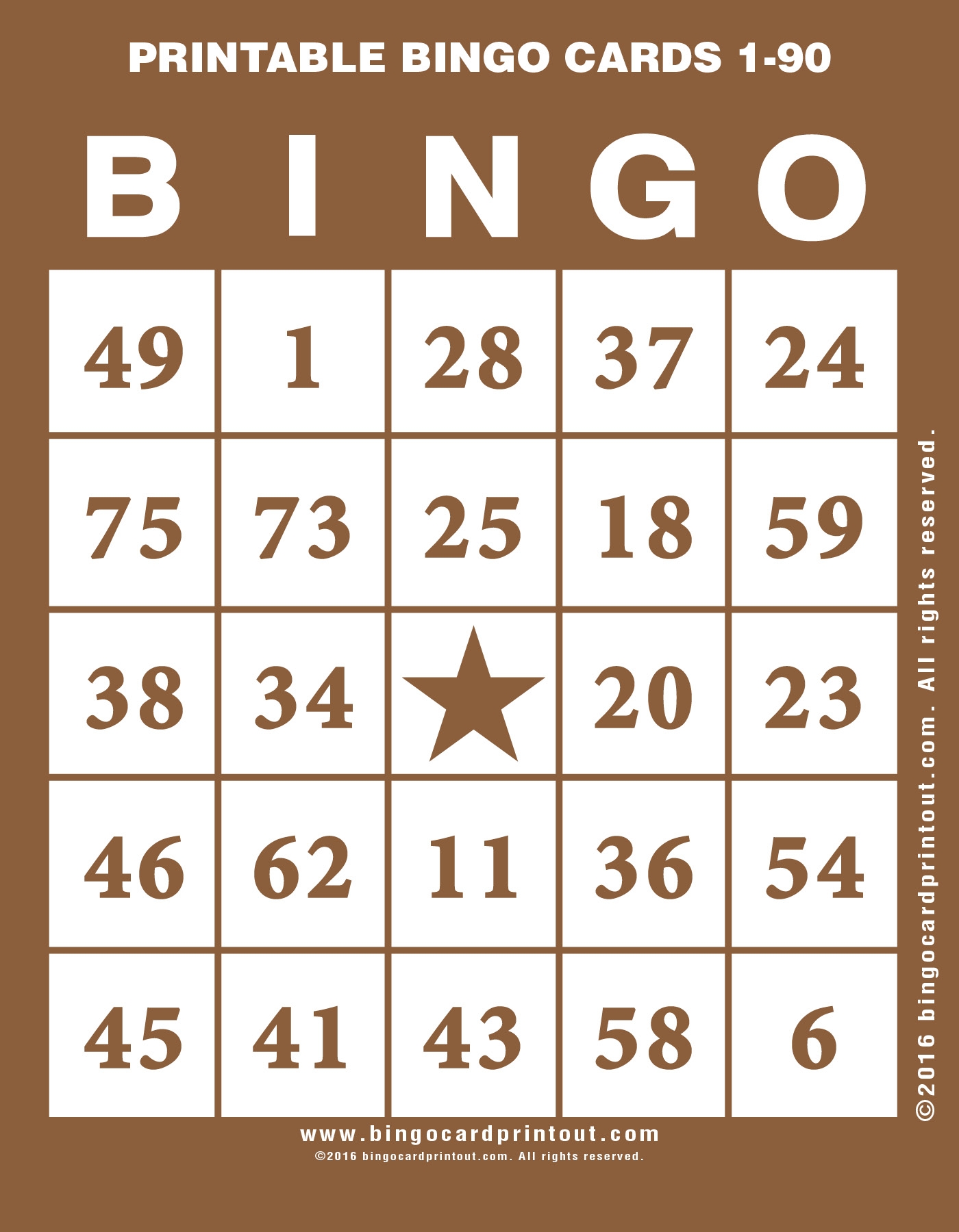 Free Printable Bingo Cards 1 90 Pdf