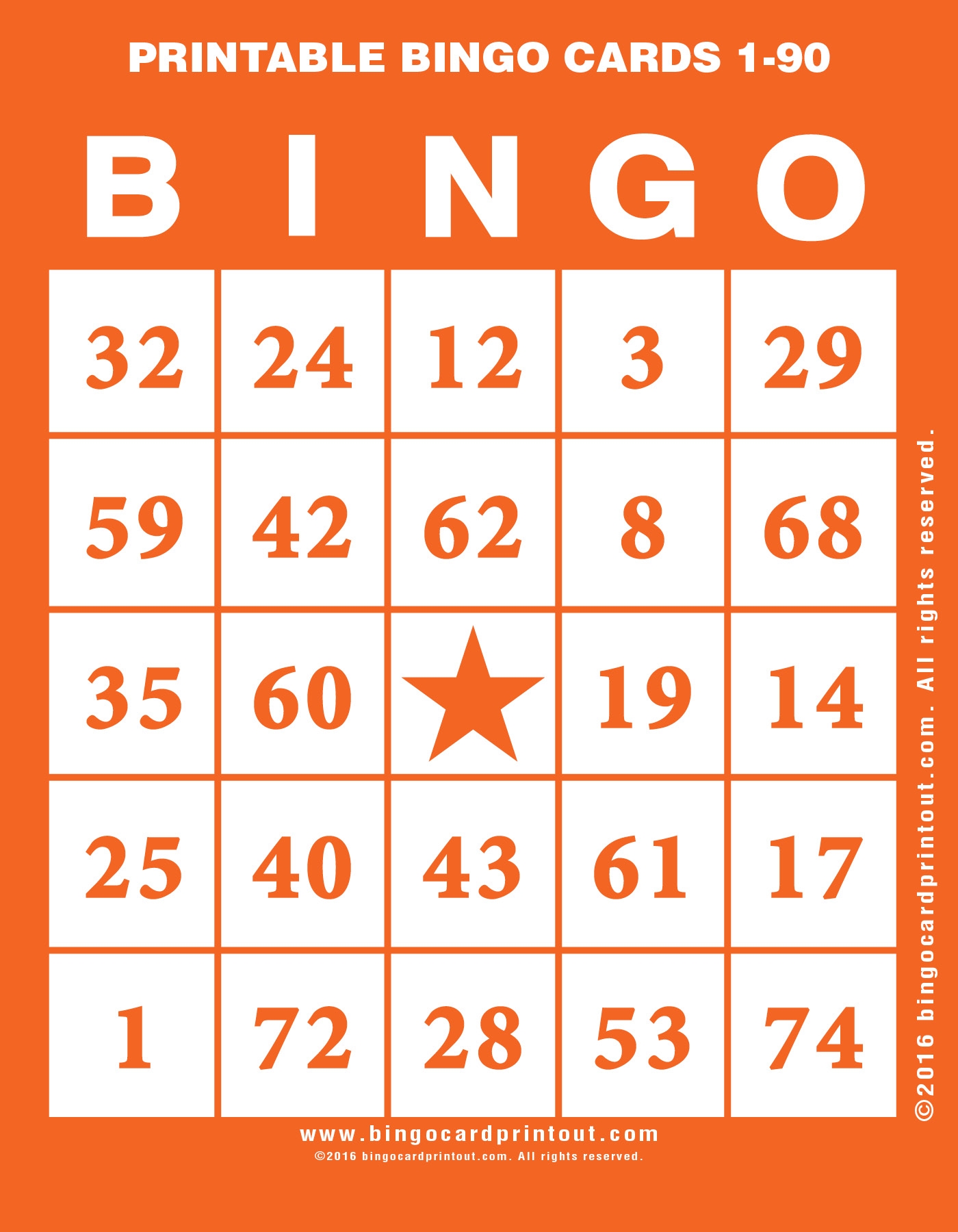Printable Bingo Cards 1 90 BingoCardPrintout