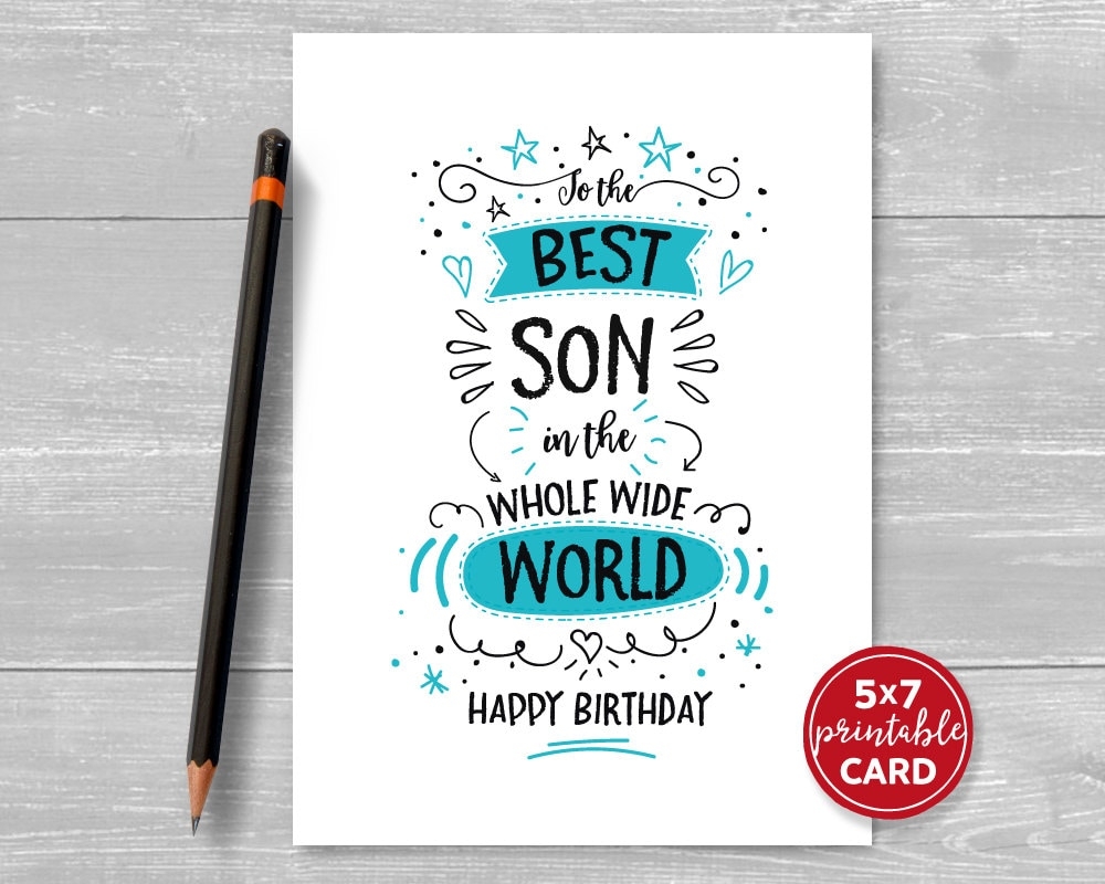 Free Printable Birthday Cards For Son