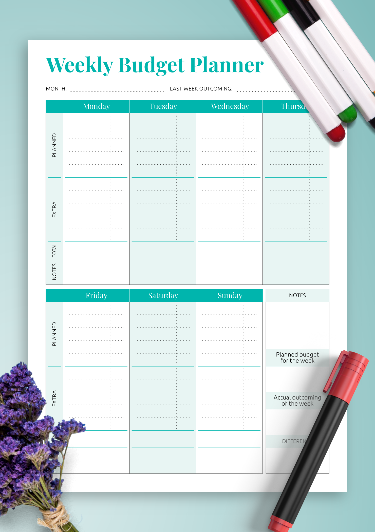 Free Printable Budget Planner