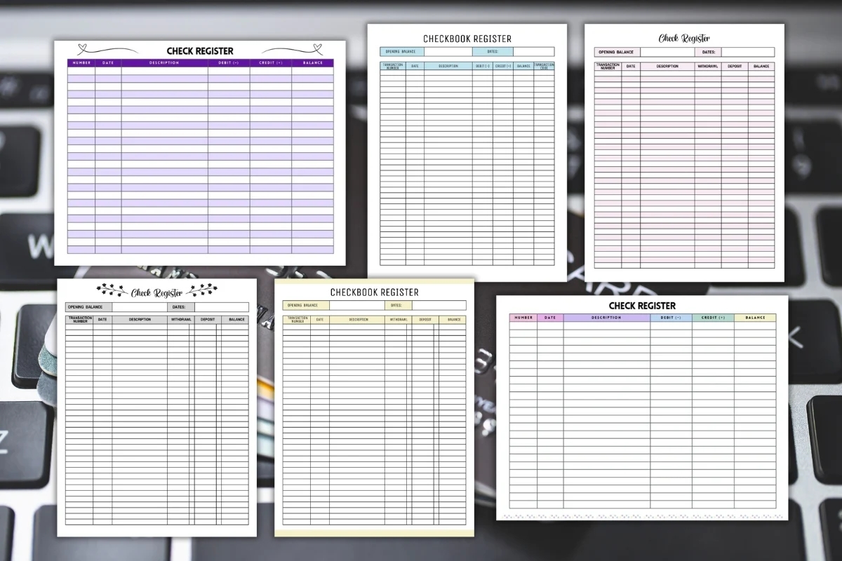 Check Registers For Checkbook Free Printable