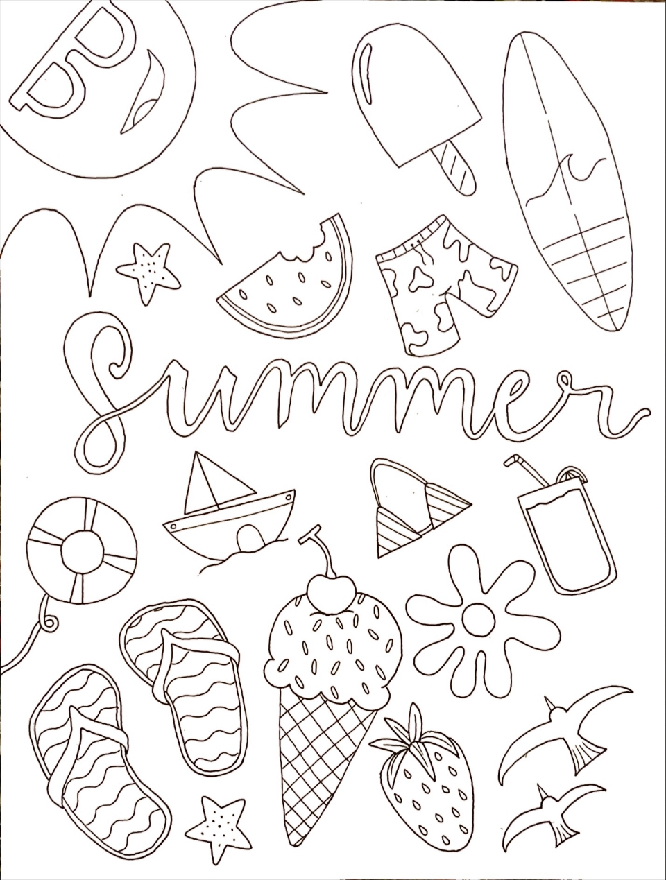 Printable Coloring Pages Summer Coloring Pages