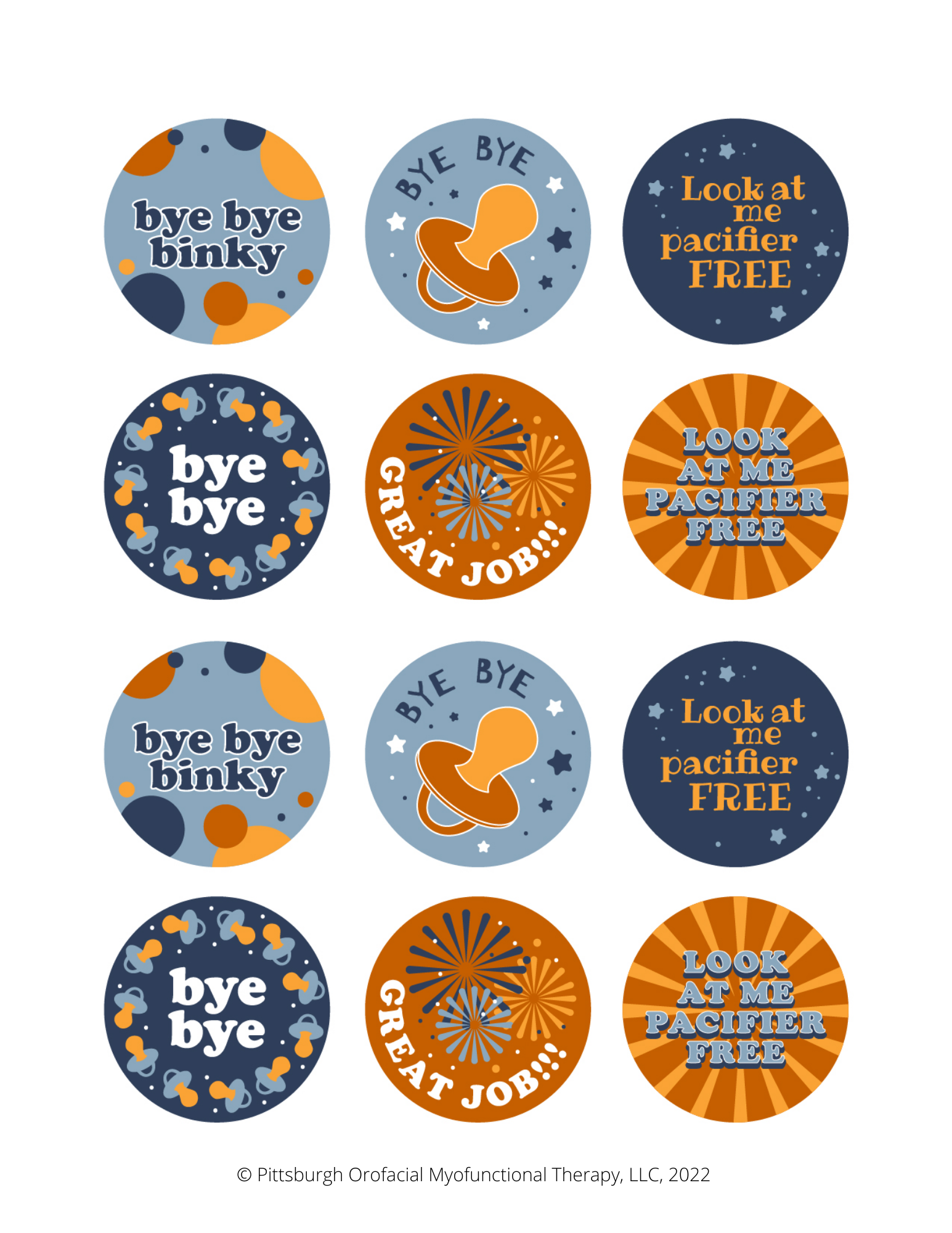 Printable Cupcake Toppers Pittsburgh Orofacial Myofunctional Therapy LLC 