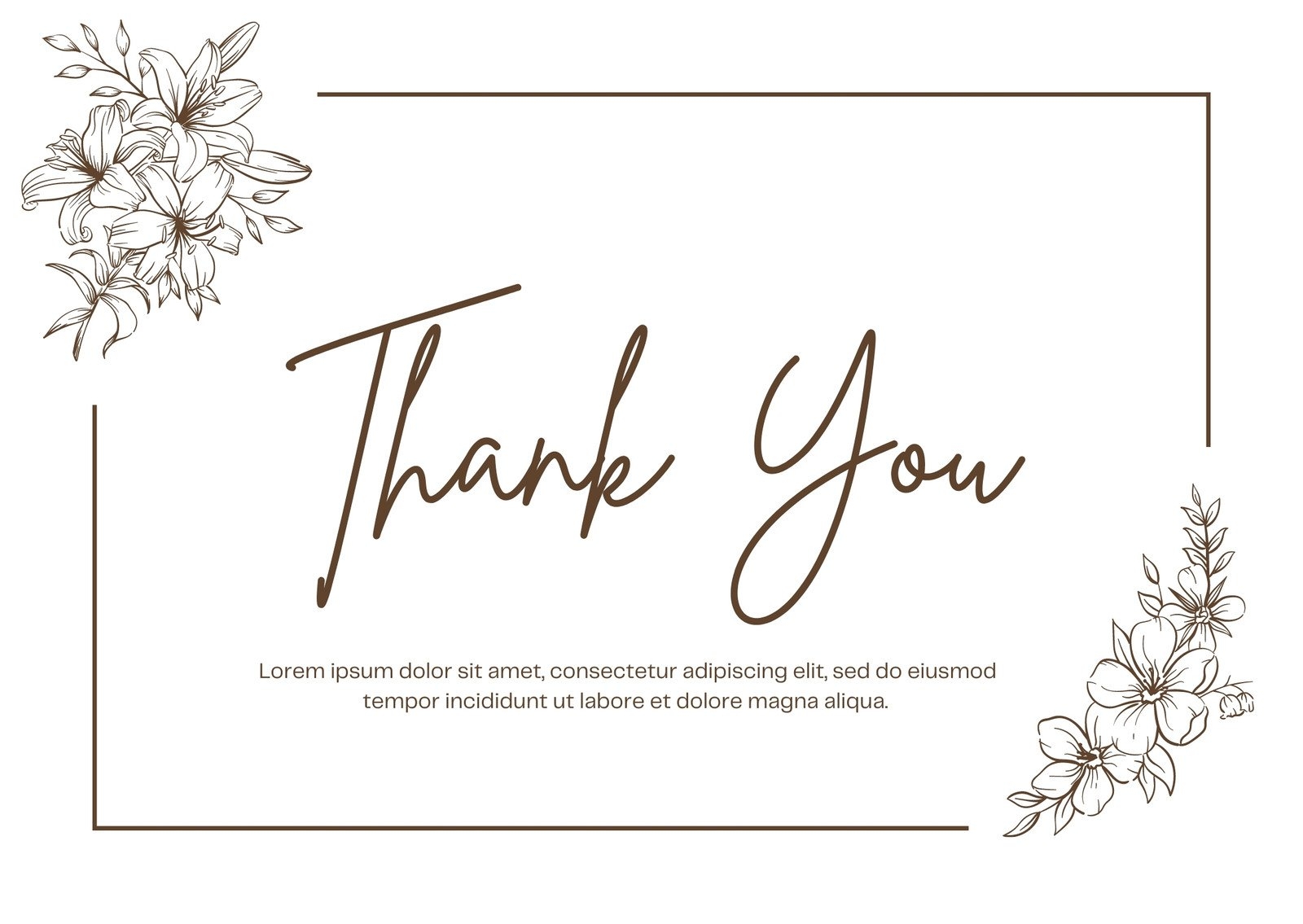Printable Customizable Thank You Card Templates Canva Worksheets Library