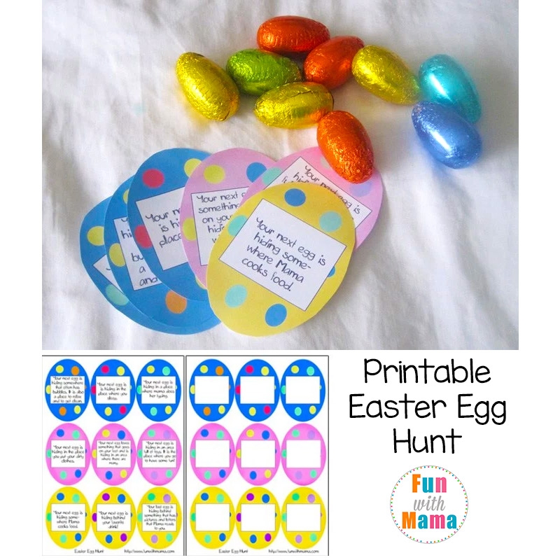 Printable Easter Egg Hunt Ideas Clues Fun With Mama