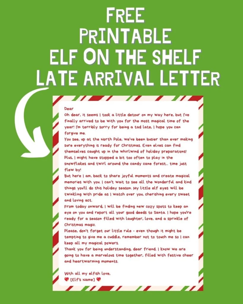 Elf On The Shelf Free Printables Arrival
