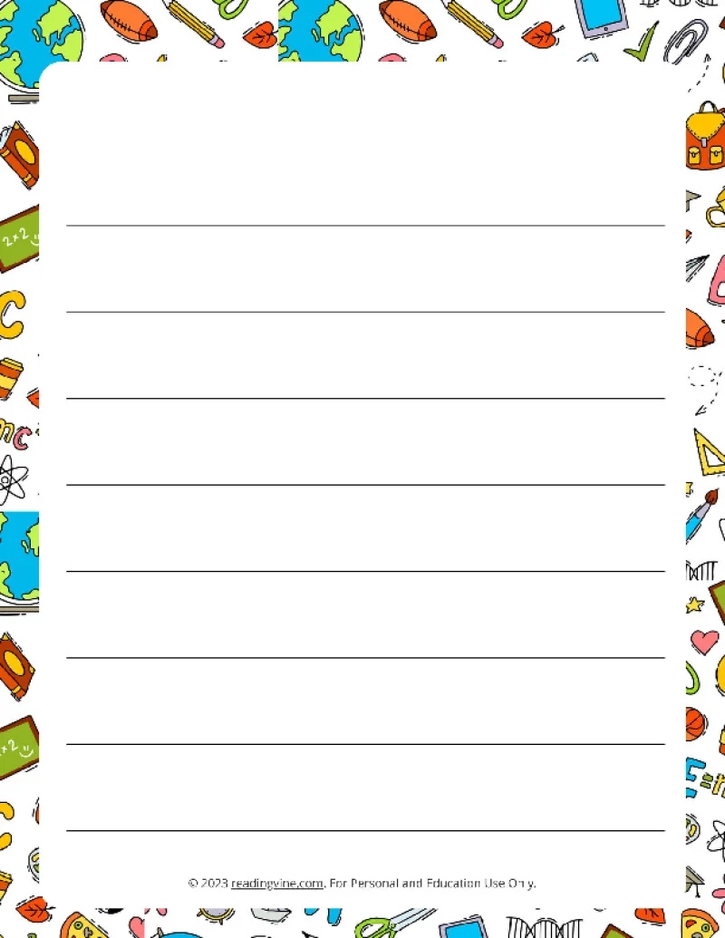 Printable Lined Paper Over 100 Writing Paper Designs
